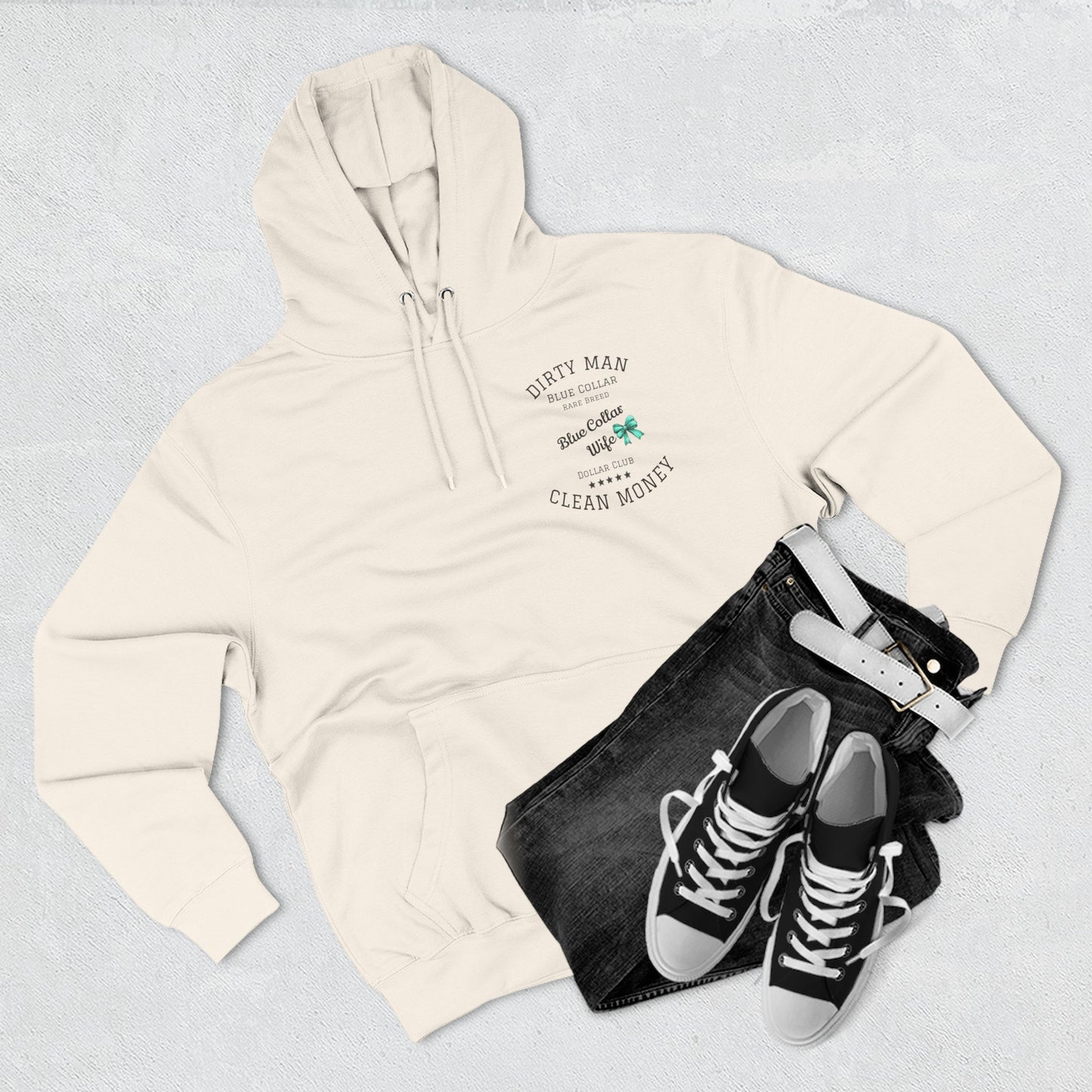 Blue Collar Fleece Hoodie, Cozy Sweatshirt for Tradespeople, Perfect Gift for Construction Workers, Family Gatherings, Casual Wear