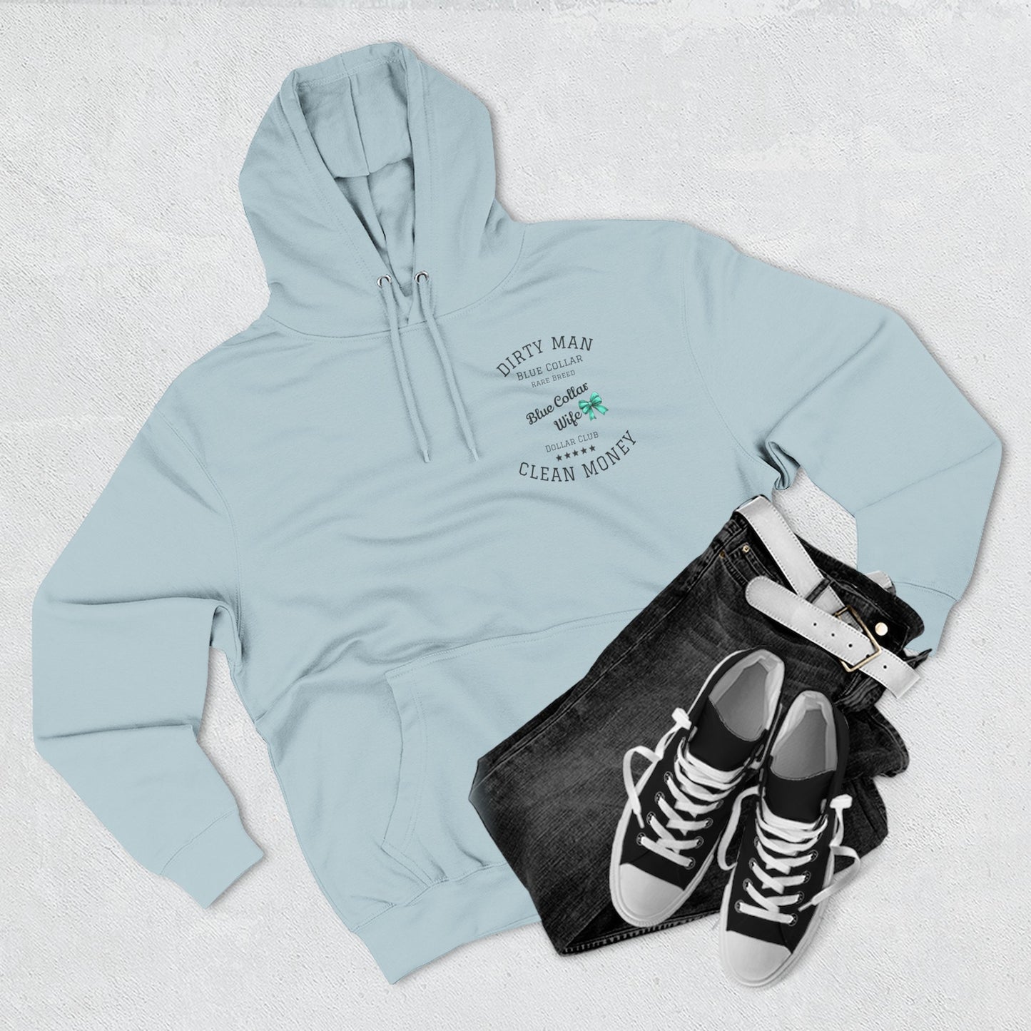 Blue Collar Fleece Hoodie, Cozy Sweatshirt for Tradespeople, Perfect Gift for Construction Workers, Family Gatherings, Casual Wear