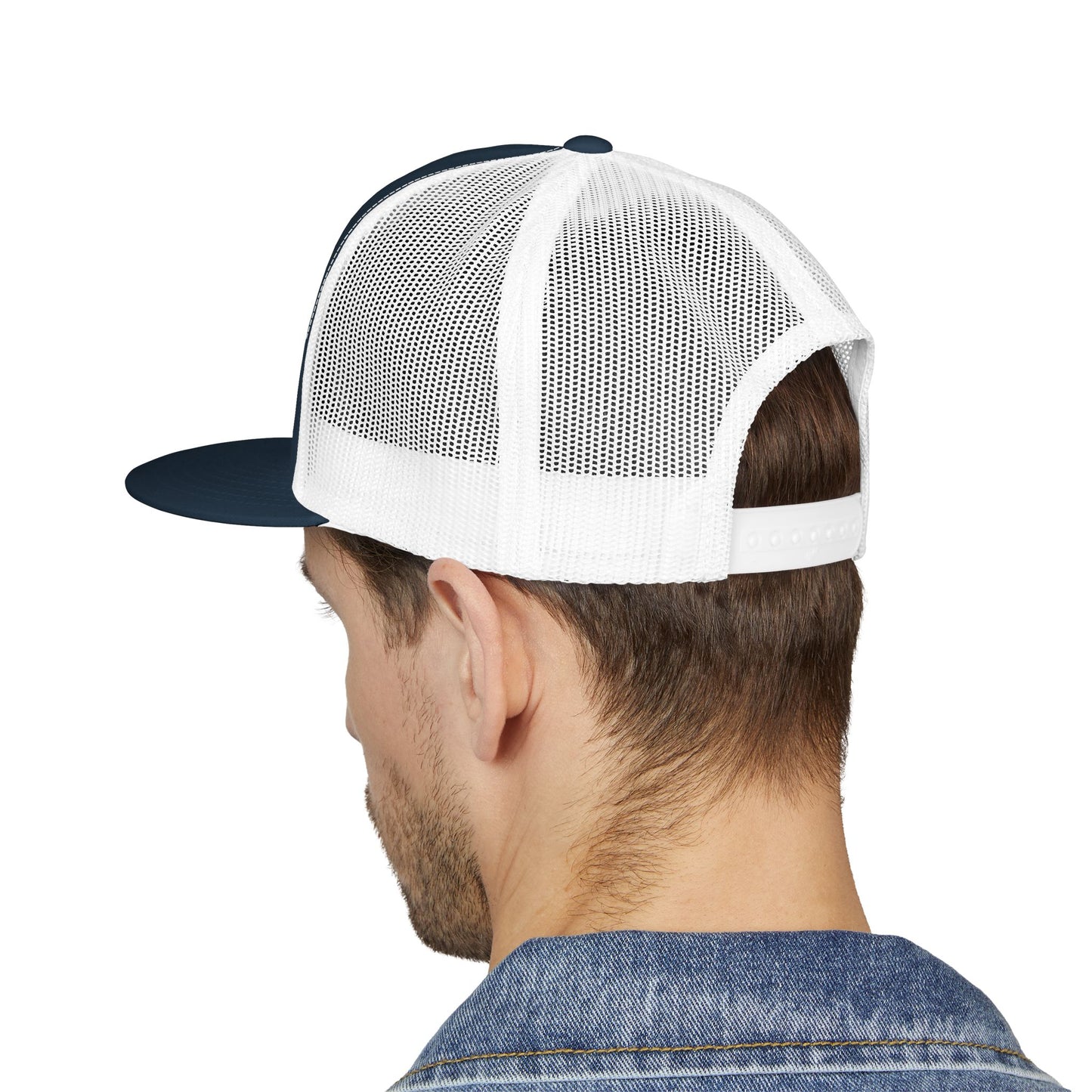 Stylish 5 Panel Trucker Cap with Unique Embroidery, Casual Hat for Everyday Wear, Perfect for Outdoor Events, Gift for Him/Her, Trendy Cap