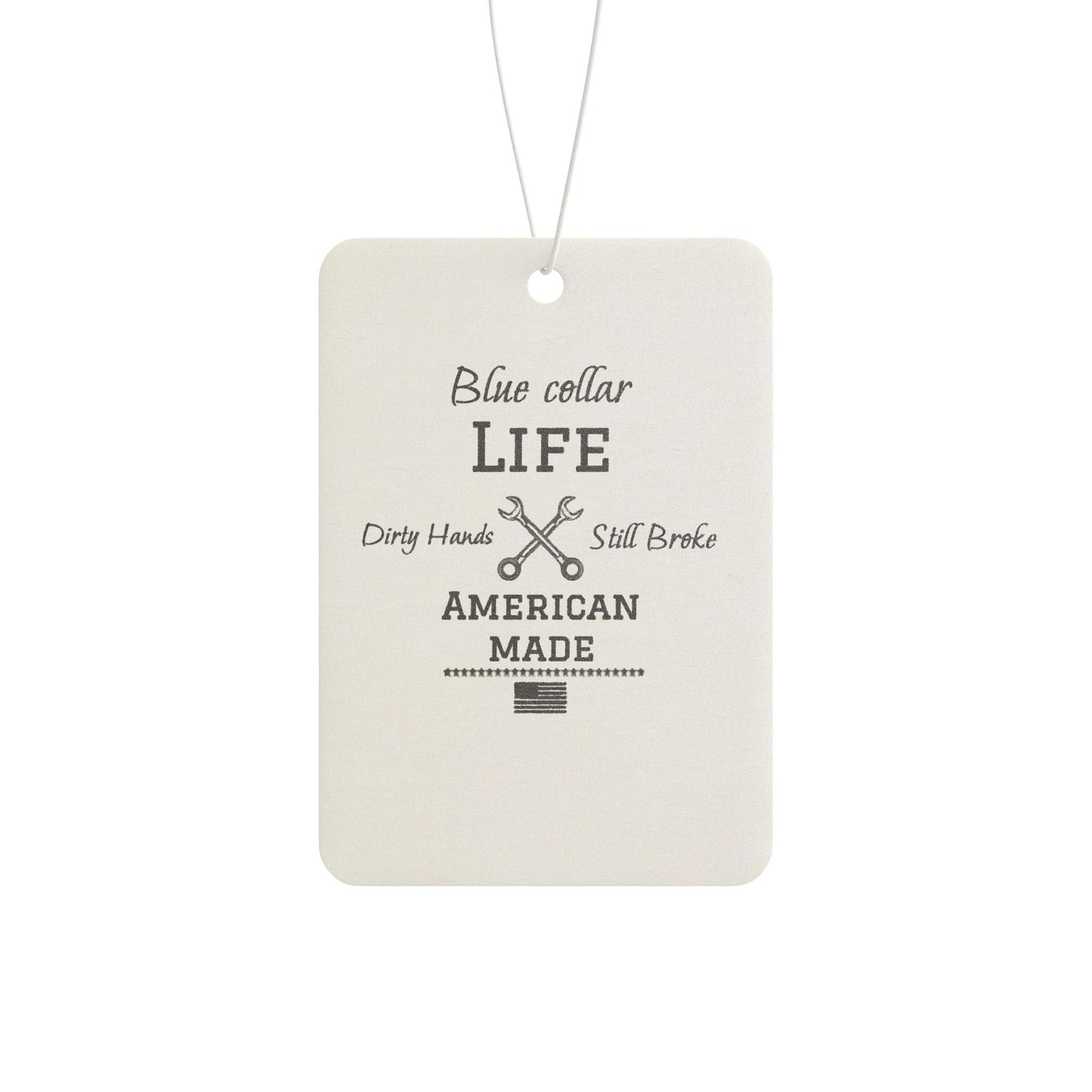 Blue Collar Life Car Air Freshener | Funny Gift for Tradesmen | Unique Auto Fragrance | Home & Office Decor | American Made Air Freshener