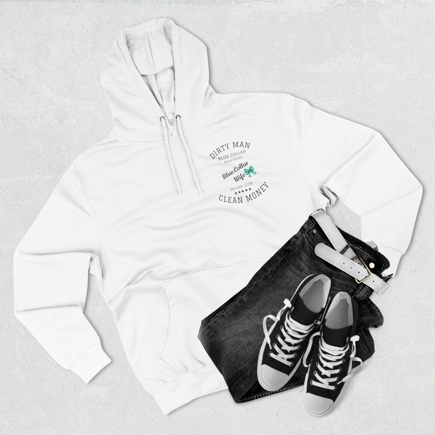 Blue Collar Fleece Hoodie, Cozy Sweatshirt for Tradespeople, Perfect Gift for Construction Workers, Family Gatherings, Casual Wear