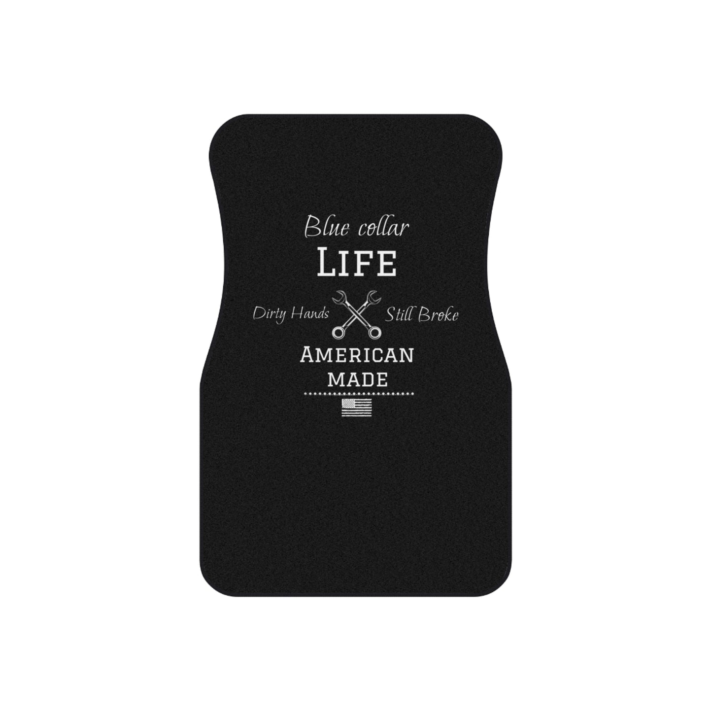 Blue Collar Life Car Mats - Set of 4, Durable Auto Accessories, Gift for Tradespeople, Car Interior Decor, Made in America
