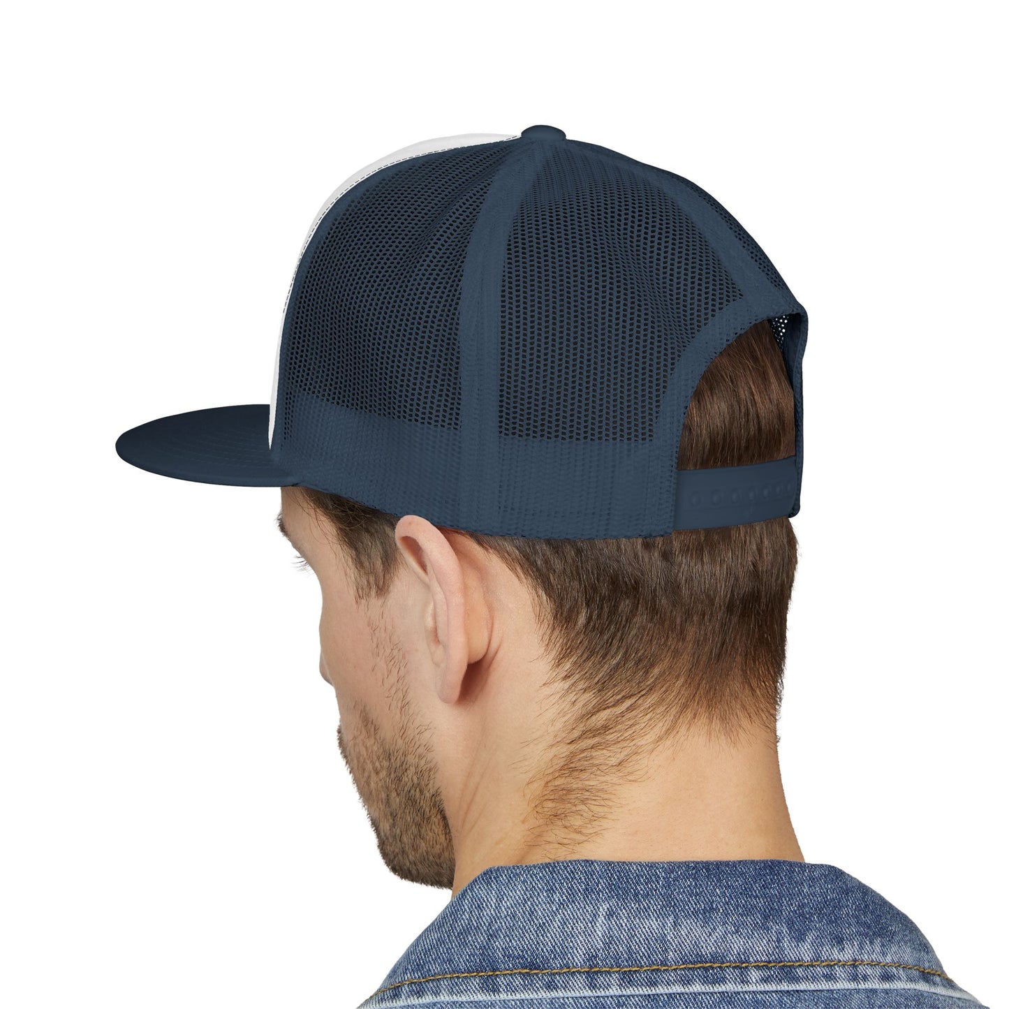 Stylish 5 Panel Trucker Cap with Unique Embroidery, Casual Hat for Everyday Wear, Perfect for Outdoor Events, Gift for Him/Her, Trendy Cap