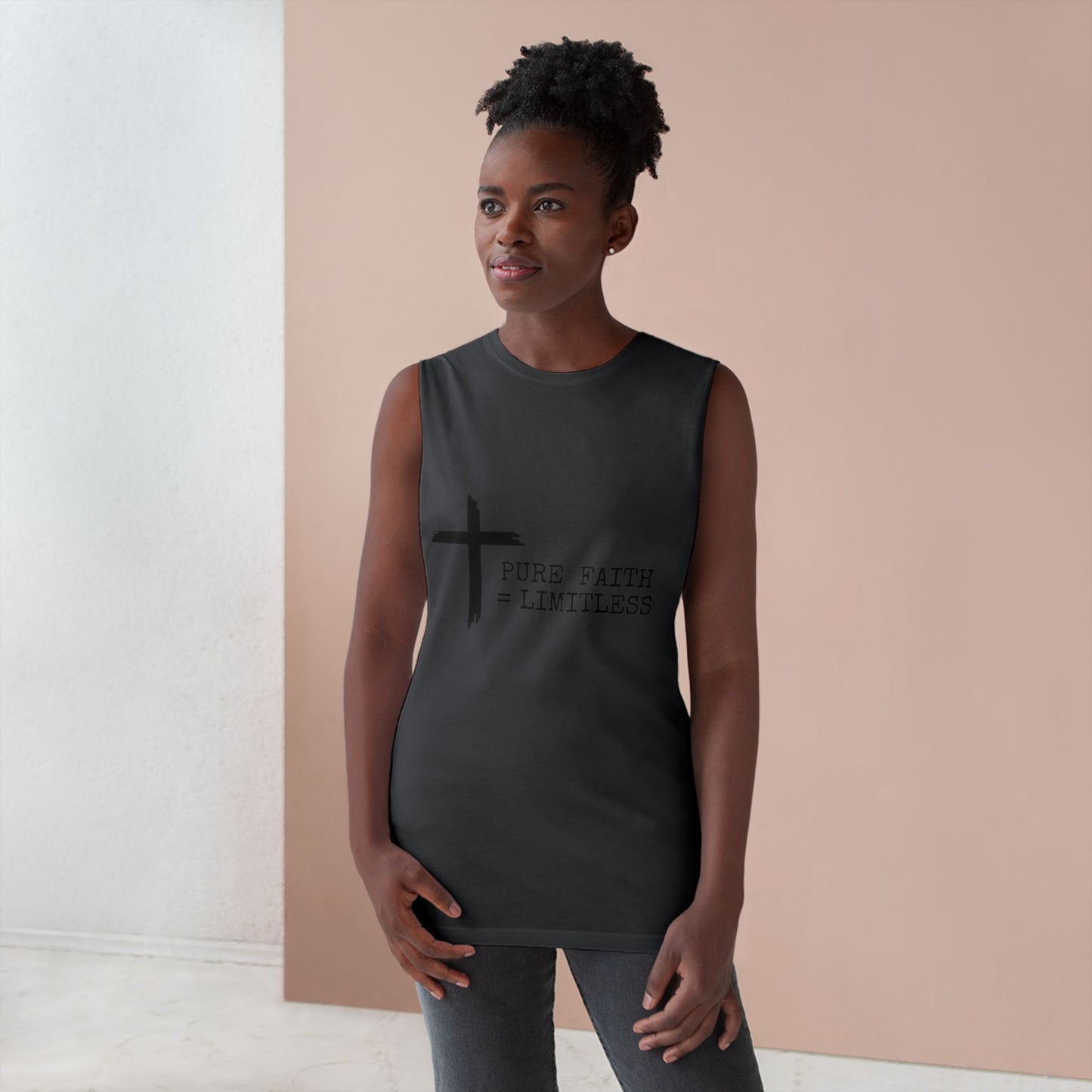 Faith-Inspired Unisex Tank Top | Pure Faith = Limitless, Inspirational Workout Wear, Christian Apparel, Summer Essentials, Faith-Based Gifts