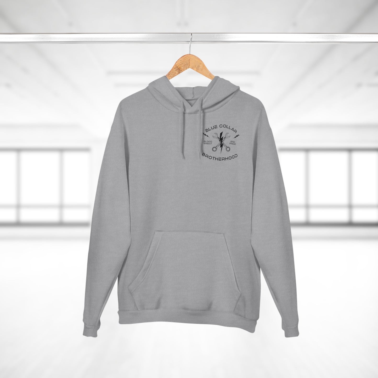 Unisex Pullover Hoodie for Blue Collar Brotherhood - Pride, Strength, Work, Casual Wear, Gift Idea, Workwear, Brotherhood Apparel