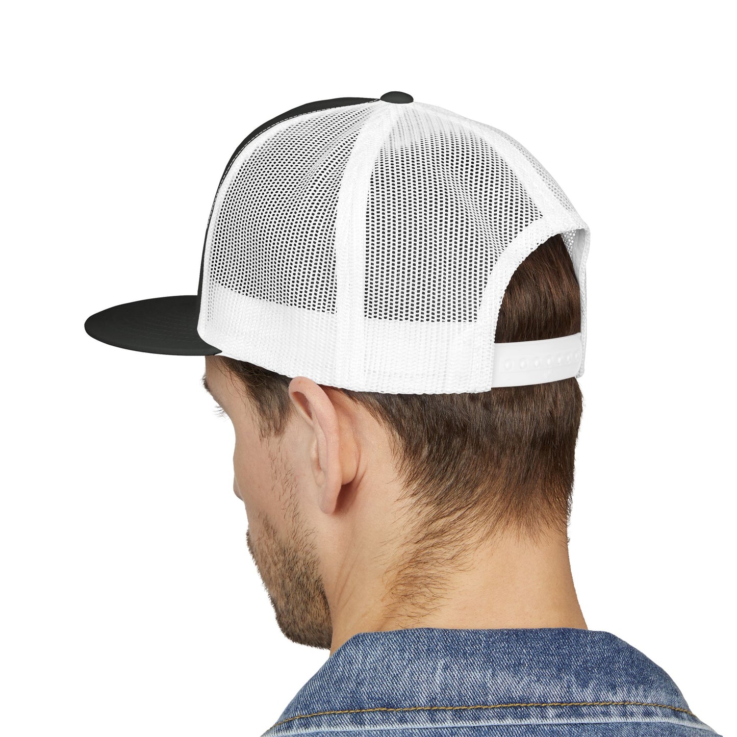Stylish 5 Panel Trucker Cap with Unique Embroidery, Casual Hat for Everyday Wear, Perfect for Outdoor Events, Gift for Him/Her, Trendy Cap