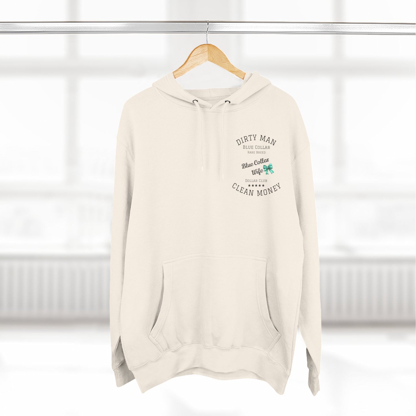 Blue Collar Fleece Hoodie, Cozy Sweatshirt for Tradespeople, Perfect Gift for Construction Workers, Family Gatherings, Casual Wear