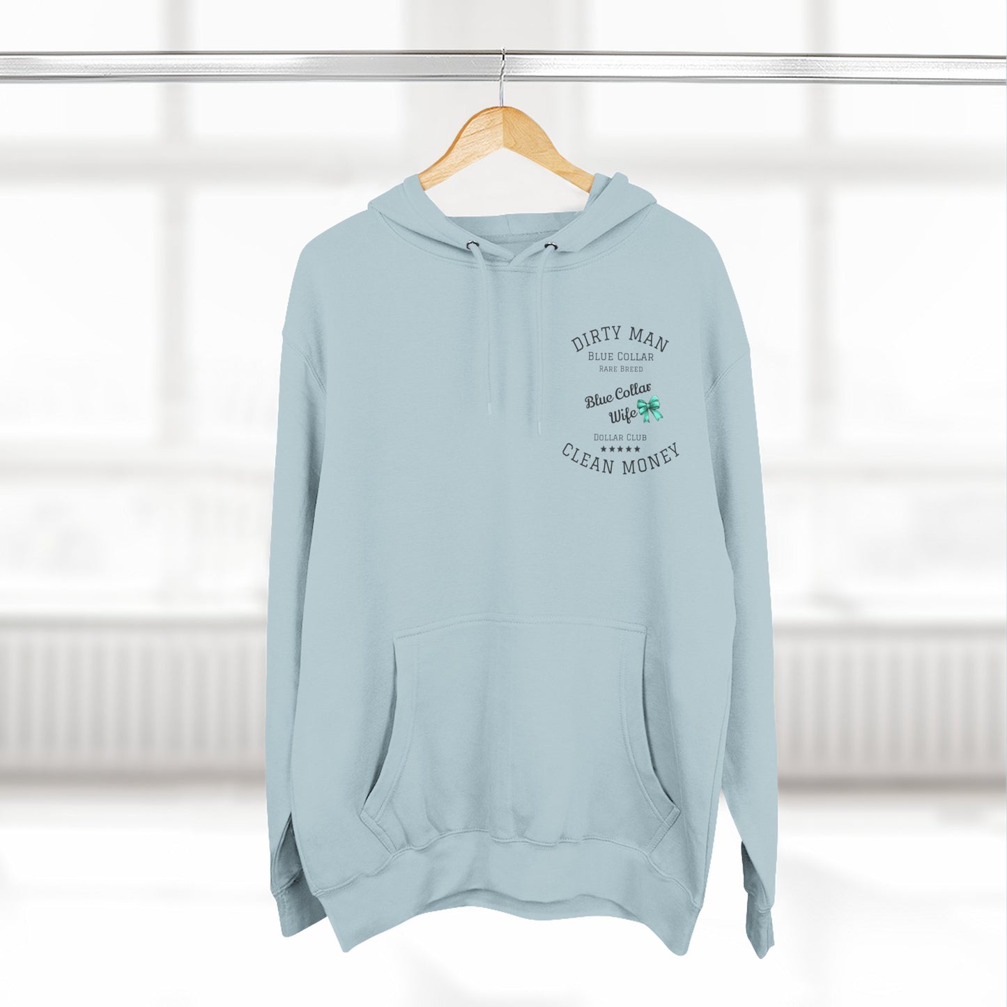 Blue Collar Fleece Hoodie, Cozy Sweatshirt for Tradespeople, Perfect Gift for Construction Workers, Family Gatherings, Casual Wear