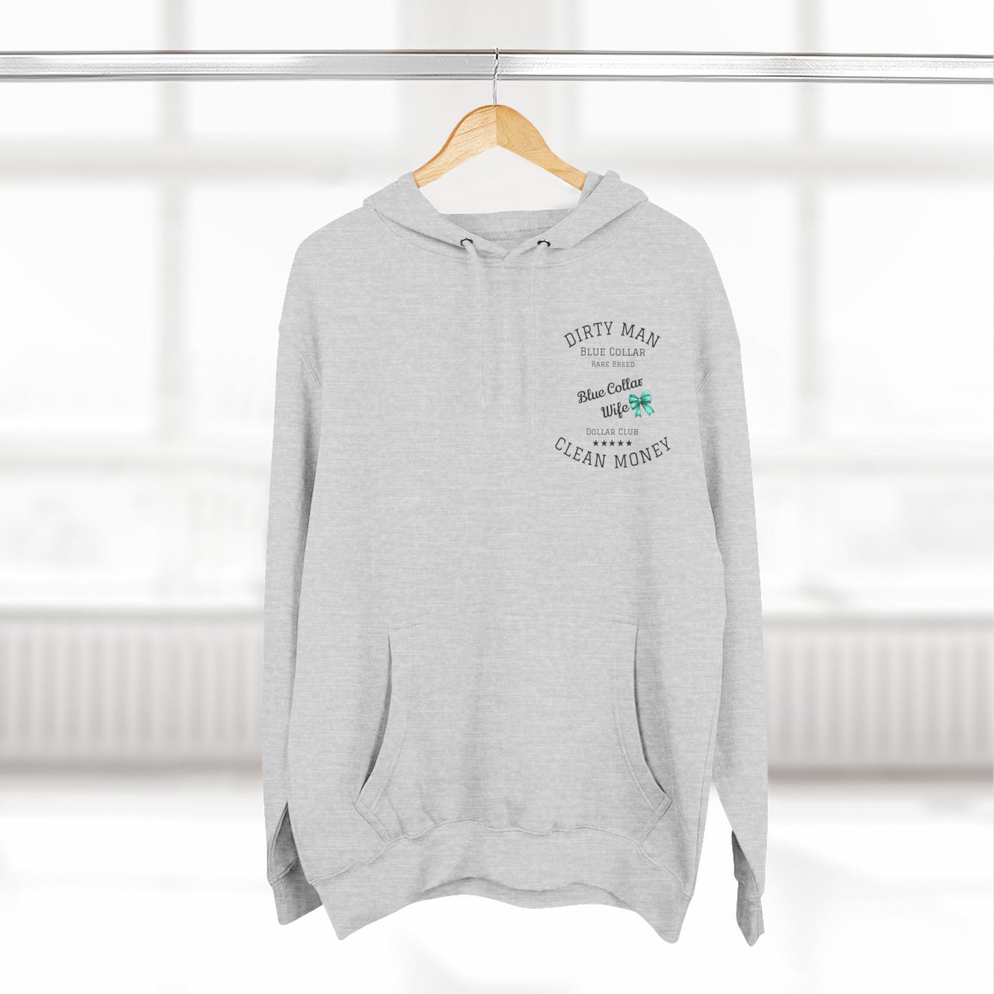 Blue Collar Fleece Hoodie, Cozy Sweatshirt for Tradespeople, Perfect Gift for Construction Workers, Family Gatherings, Casual Wear