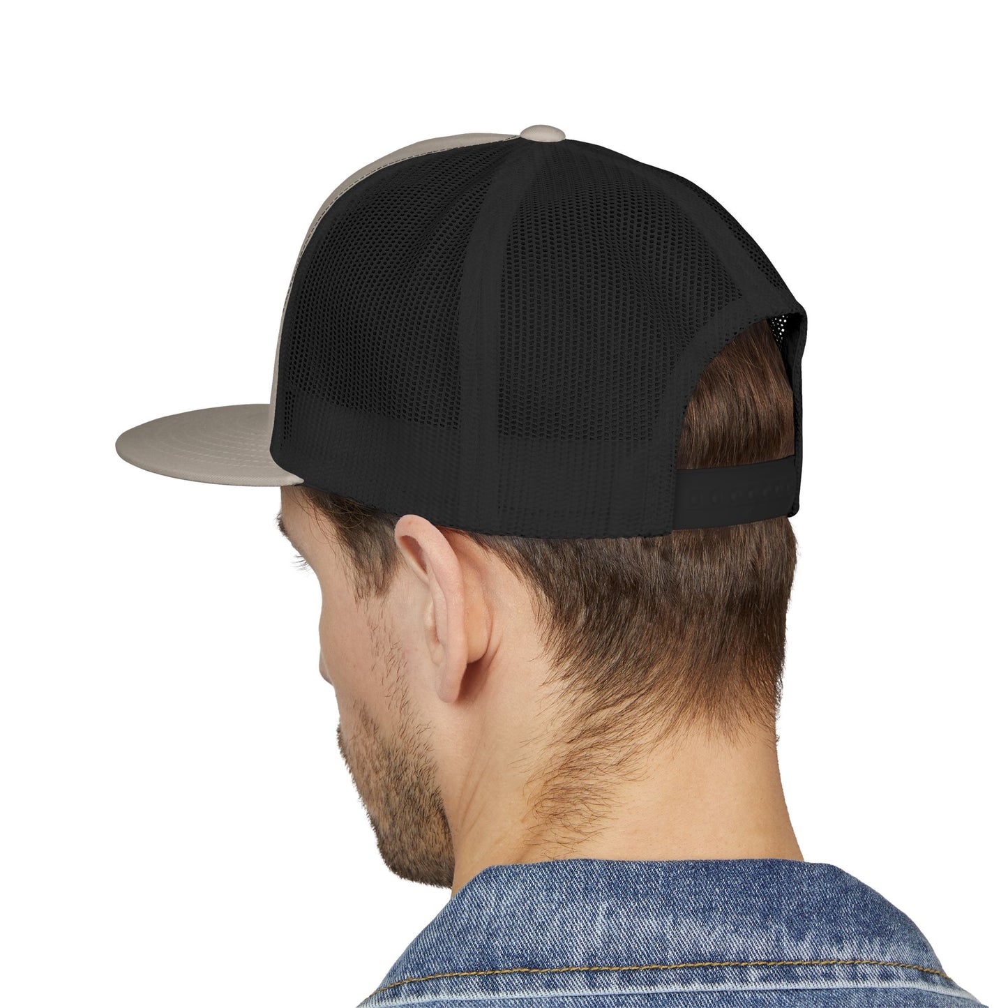 Stylish 5 Panel Trucker Cap with Unique Embroidery, Casual Hat for Everyday Wear, Perfect for Outdoor Events, Gift for Him/Her, Trendy Cap