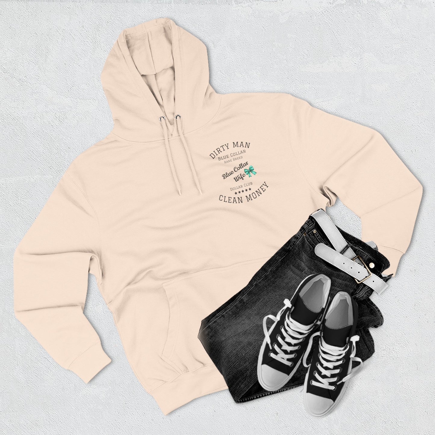 Blue Collar Fleece Hoodie, Cozy Sweatshirt for Tradespeople, Perfect Gift for Construction Workers, Family Gatherings, Casual Wear