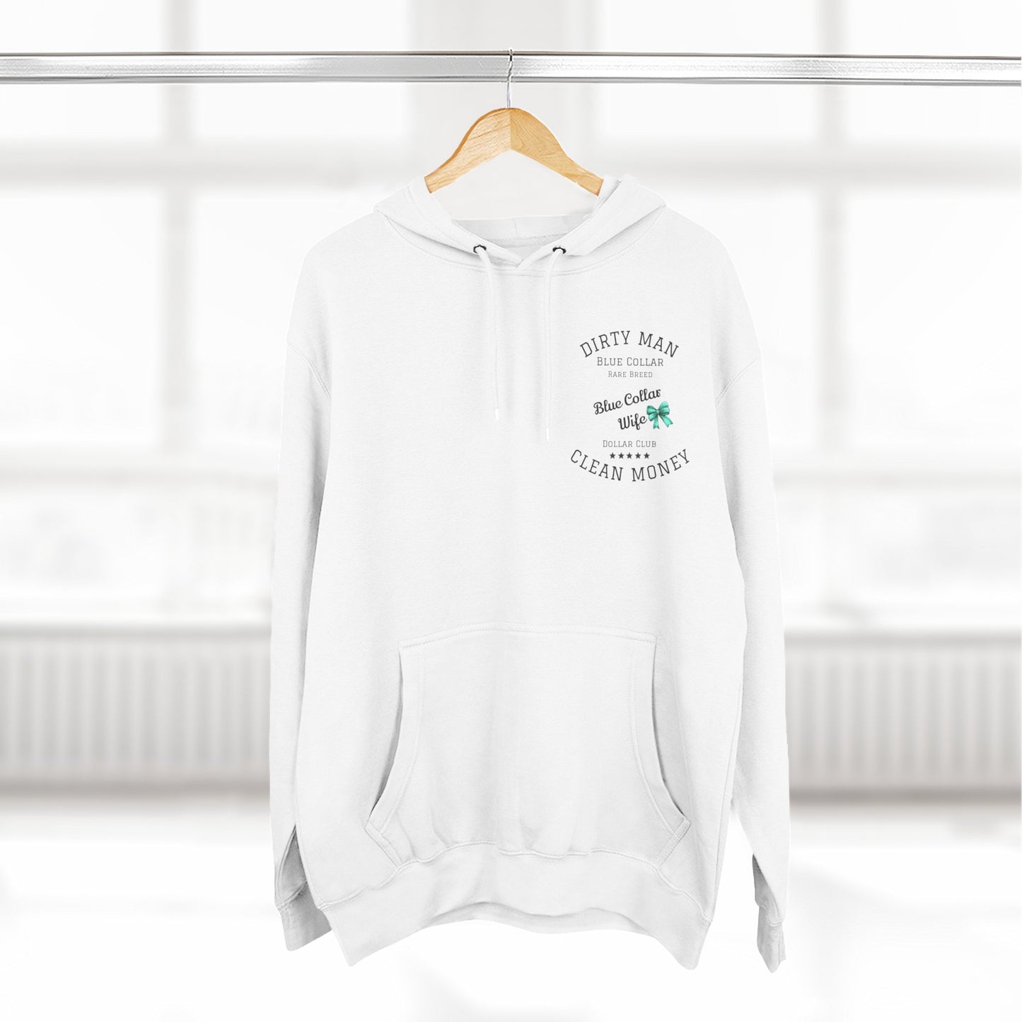 Blue Collar Fleece Hoodie, Cozy Sweatshirt for Tradespeople, Perfect Gift for Construction Workers, Family Gatherings, Casual Wear