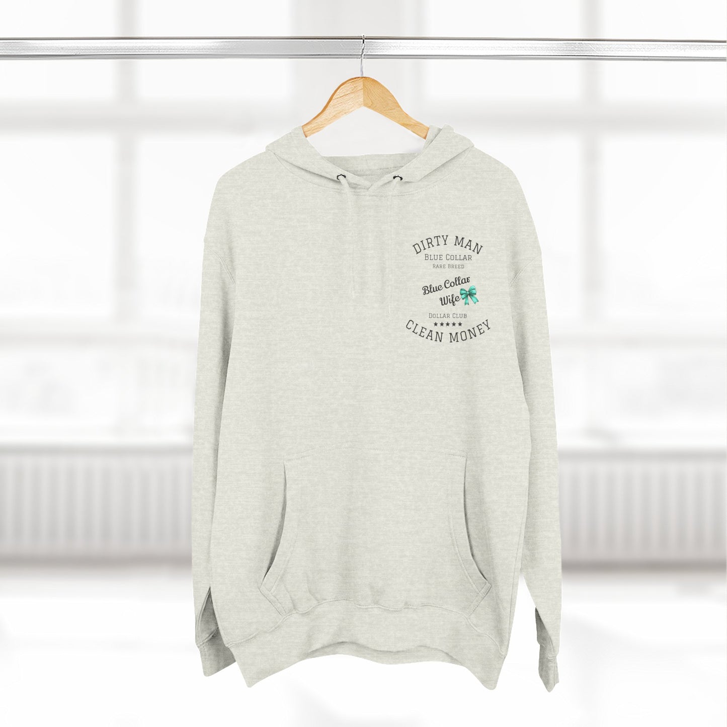 Blue Collar Fleece Hoodie, Cozy Sweatshirt for Tradespeople, Perfect Gift for Construction Workers, Family Gatherings, Casual Wear