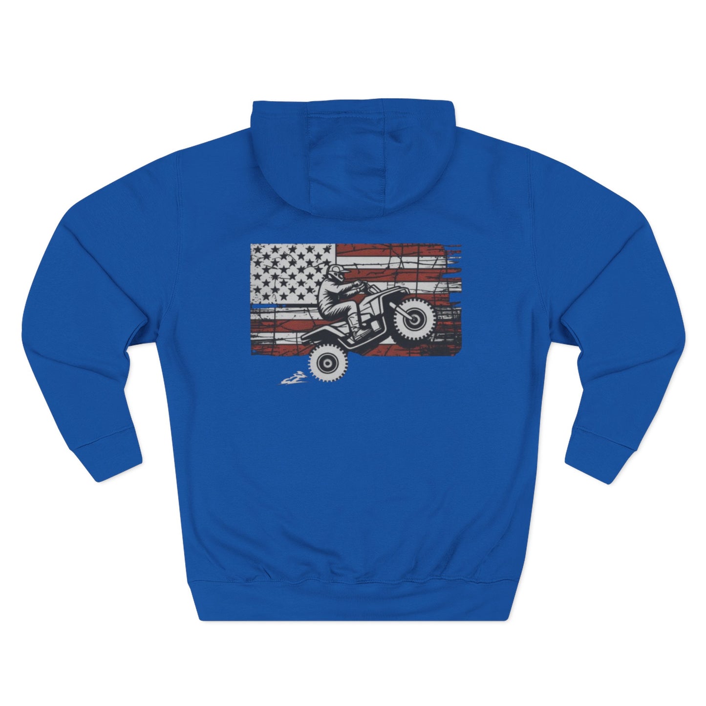 Mud Life Fleece Hoodie, Cozy Off-Road Sweatshirt, ATV Lovers Gift, Adventure Gear, Outdoor Apparel, USA Flag Design