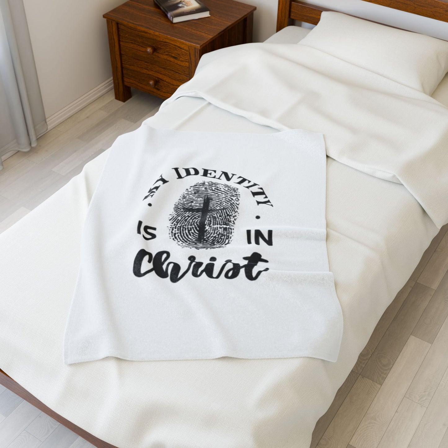 Cozy Faith-Inspired Plush Blanket, Christian Home Decor, Inspirational Gift, Soft Throw for Relaxation, Encouragement for All Seasons