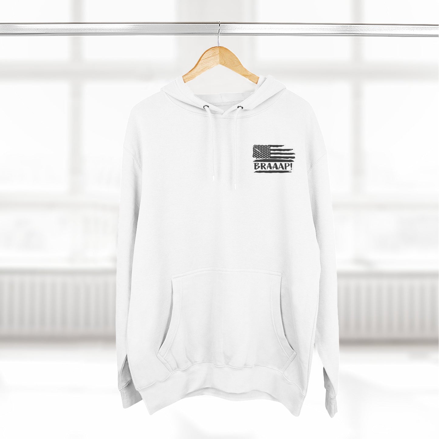 Fleece Hoodie for Biker Vibes, Cozy Motorcycle Sweatshirt, Casual Rider Gear, Unique Outdoor Gift, Three-Panel Design