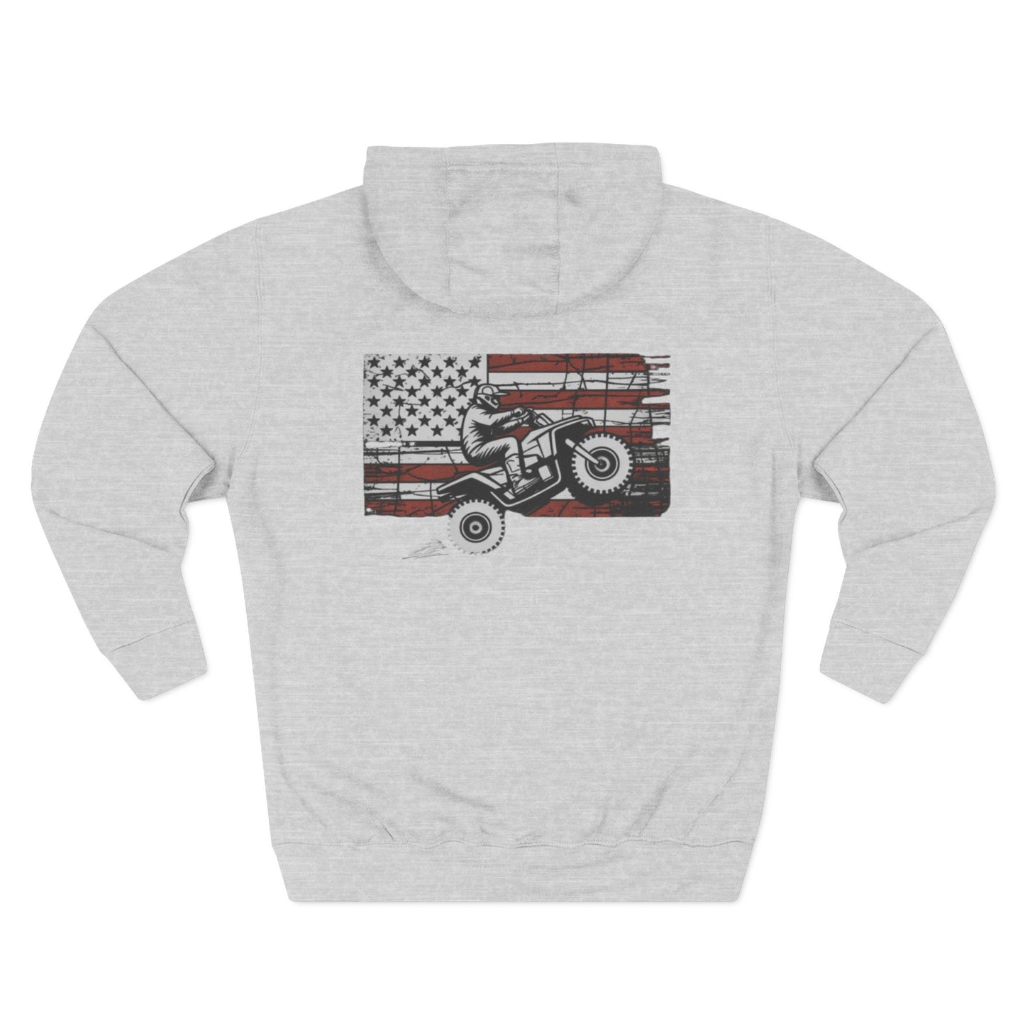 Mud Life Fleece Hoodie, Cozy Off-Road Sweatshirt, ATV Lovers Gift, Adventure Gear, Outdoor Apparel, USA Flag Design