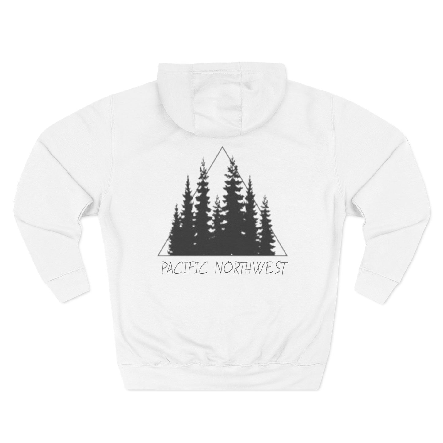 Cozy Wilderness Fleece Hoodie, Pacific Northwest Spirit Wear, Nature Lover Gift, Outdoor Adventure Apparel, Forest-Themed Hoodie