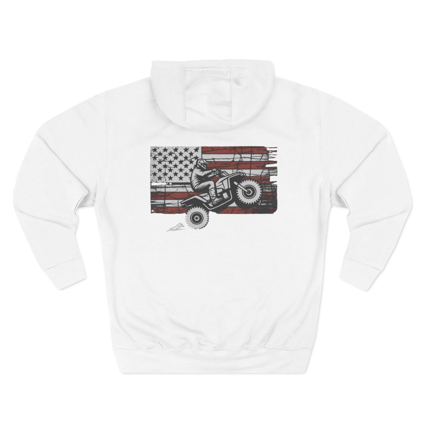 Mud Life Fleece Hoodie, Cozy Off-Road Sweatshirt, ATV Lovers Gift, Adventure Gear, Outdoor Apparel, USA Flag Design