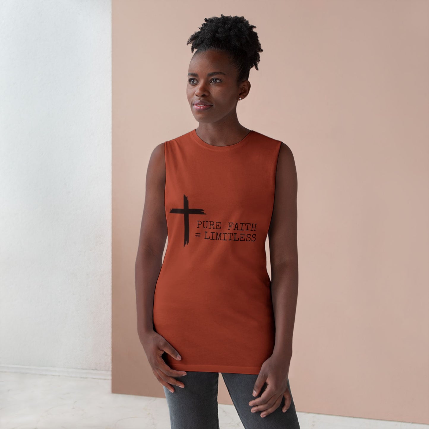 Faith-Inspired Unisex Tank Top | Pure Faith = Limitless, Inspirational Workout Wear, Christian Apparel, Summer Essentials, Faith-Based Gifts