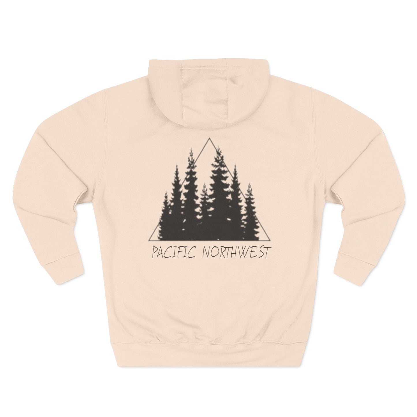 Cozy Wilderness Fleece Hoodie, Pacific Northwest Spirit Wear, Nature Lover Gift, Outdoor Adventure Apparel, Forest-Themed Hoodie