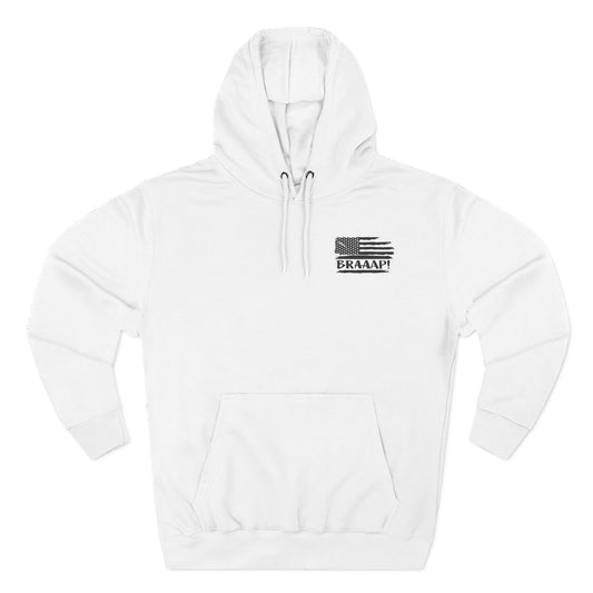Fleece Hoodie for Biker Vibes, Cozy Motorcycle Sweatshirt, Casual Rider Gear, Unique Outdoor Gift, Three-Panel Design