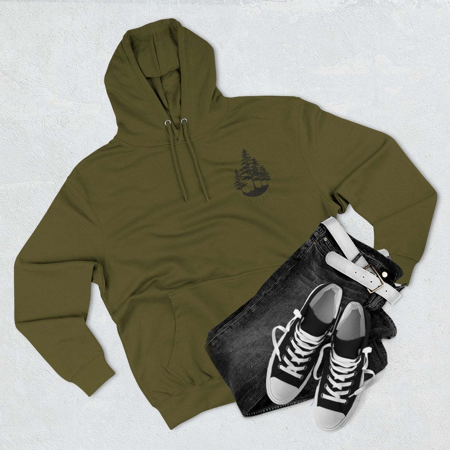 Cozy Wilderness Fleece Hoodie, Pacific Northwest Spirit Wear, Nature Lover Gift, Outdoor Adventure Apparel, Forest-Themed Hoodie