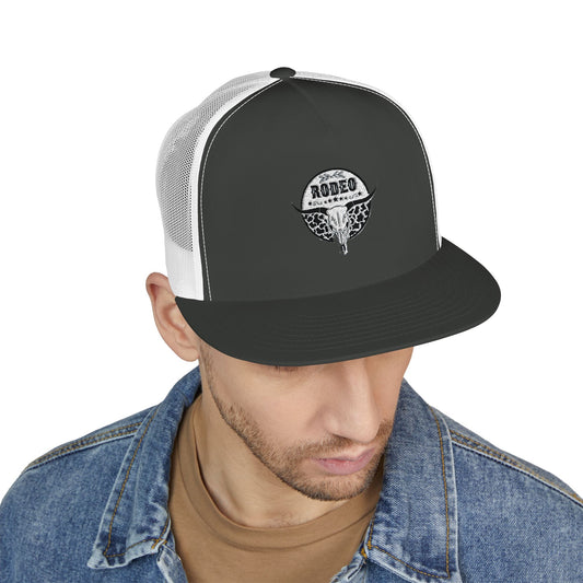 Stylish 5 Panel Trucker Cap with Unique Embroidery, Casual Hat for Everyday Wear, Perfect for Outdoor Events, Gift for Him/Her, Trendy Cap