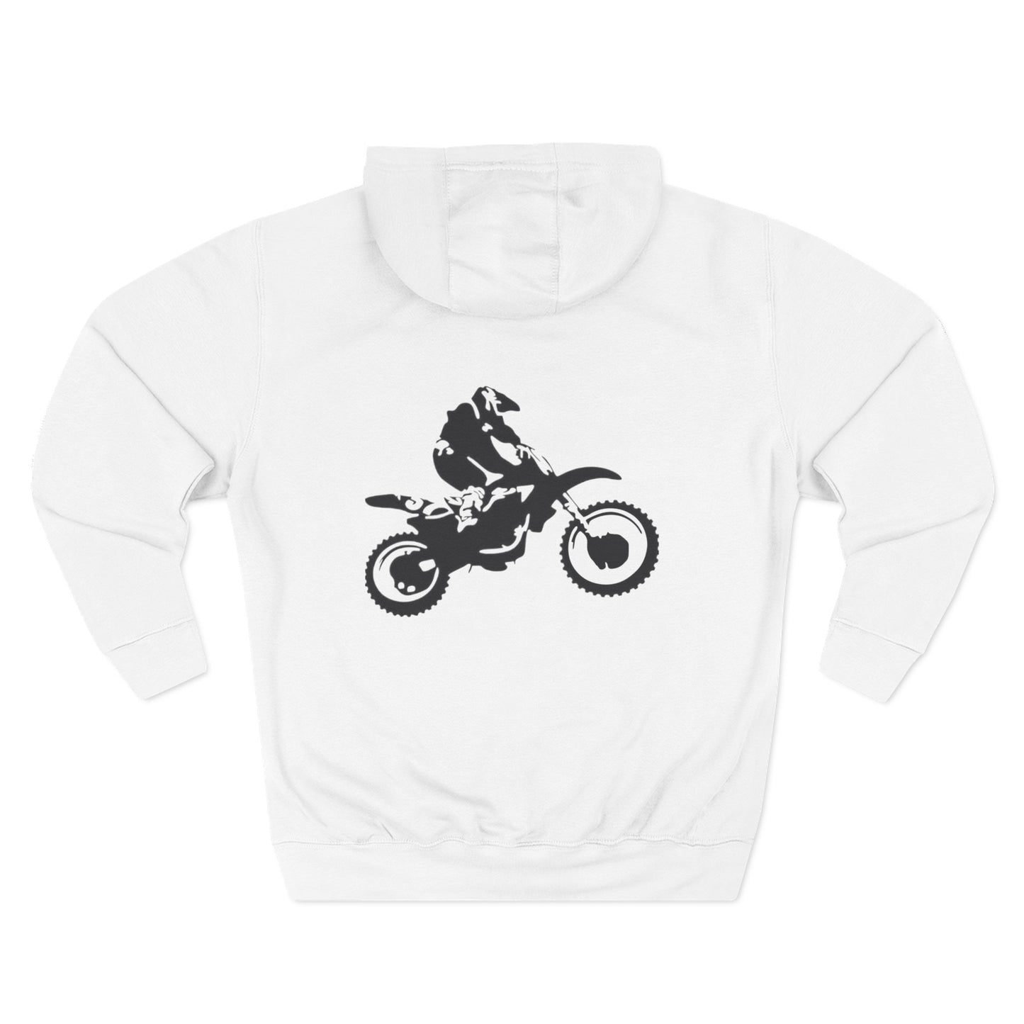 Fleece Hoodie for Biker Vibes, Cozy Motorcycle Sweatshirt, Casual Rider Gear, Unique Outdoor Gift, Three-Panel Design