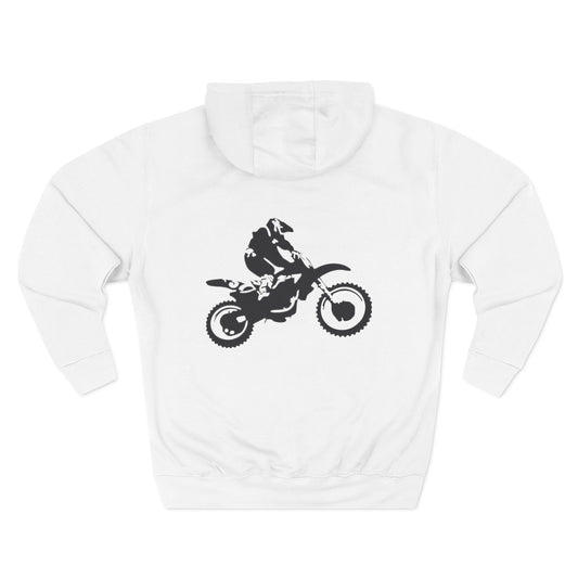 Fleece Hoodie for Biker Vibes, Cozy Motorcycle Sweatshirt, Casual Rider Gear, Unique Outdoor Gift, Three-Panel Design