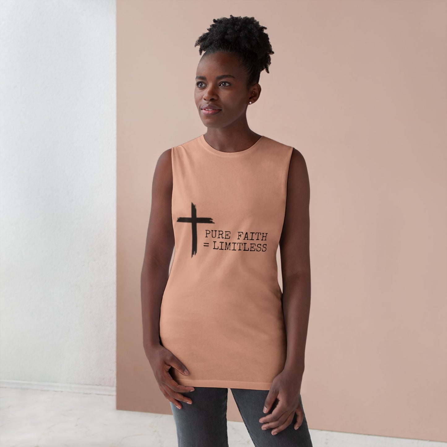 Faith-Inspired Unisex Tank Top | Pure Faith = Limitless, Inspirational Workout Wear, Christian Apparel, Summer Essentials, Faith-Based Gifts