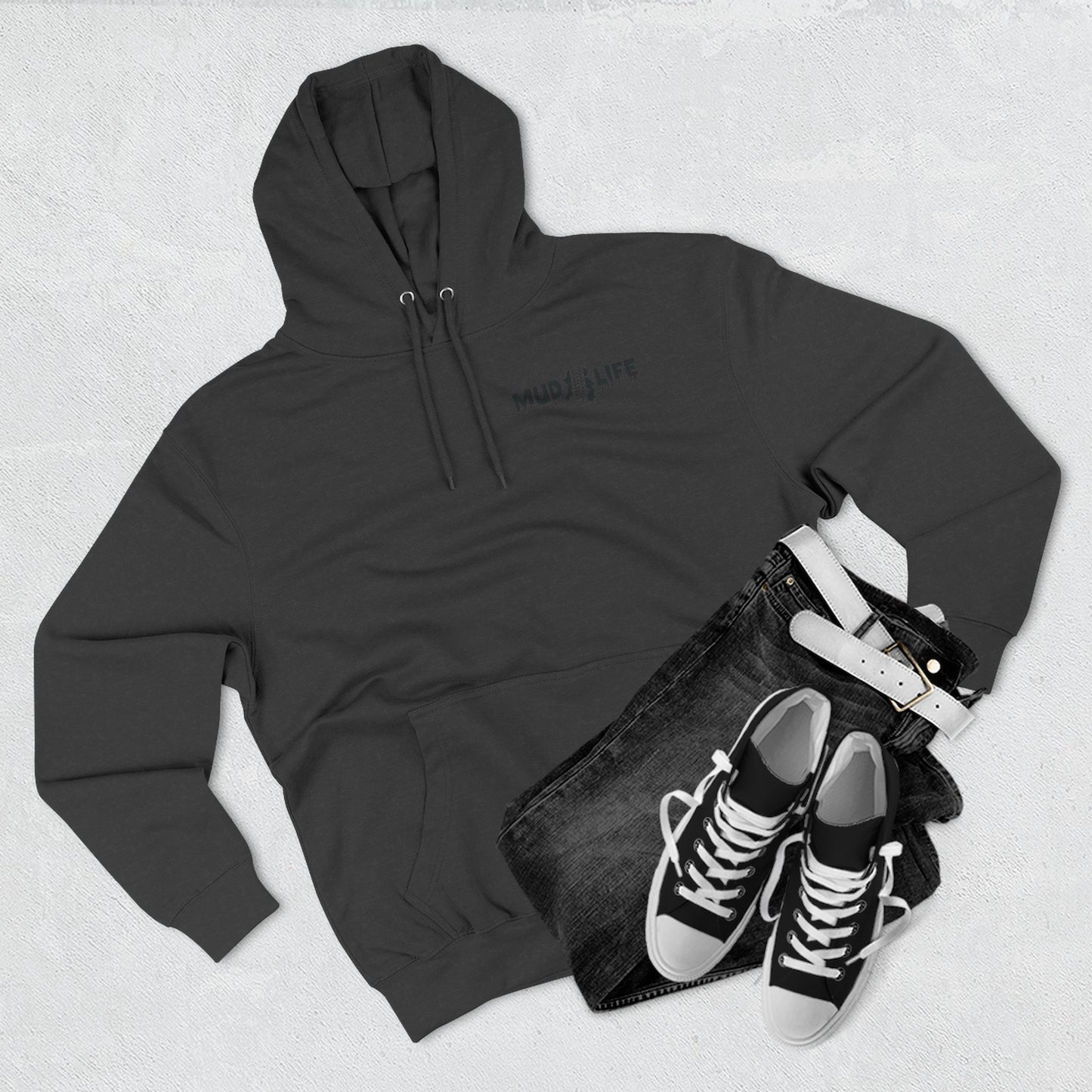 Mud Life Fleece Hoodie, Cozy Off-Road Sweatshirt, ATV Lovers Gift, Adventure Gear, Outdoor Apparel, USA Flag Design
