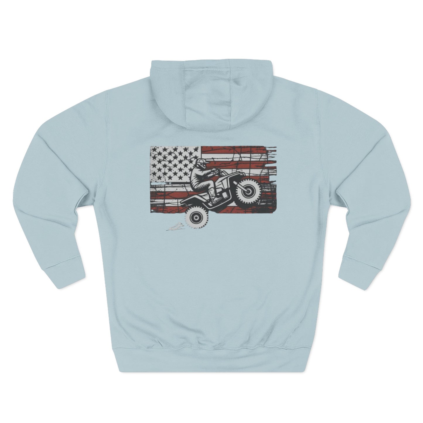Mud Life Fleece Hoodie, Cozy Off-Road Sweatshirt, ATV Lovers Gift, Adventure Gear, Outdoor Apparel, USA Flag Design