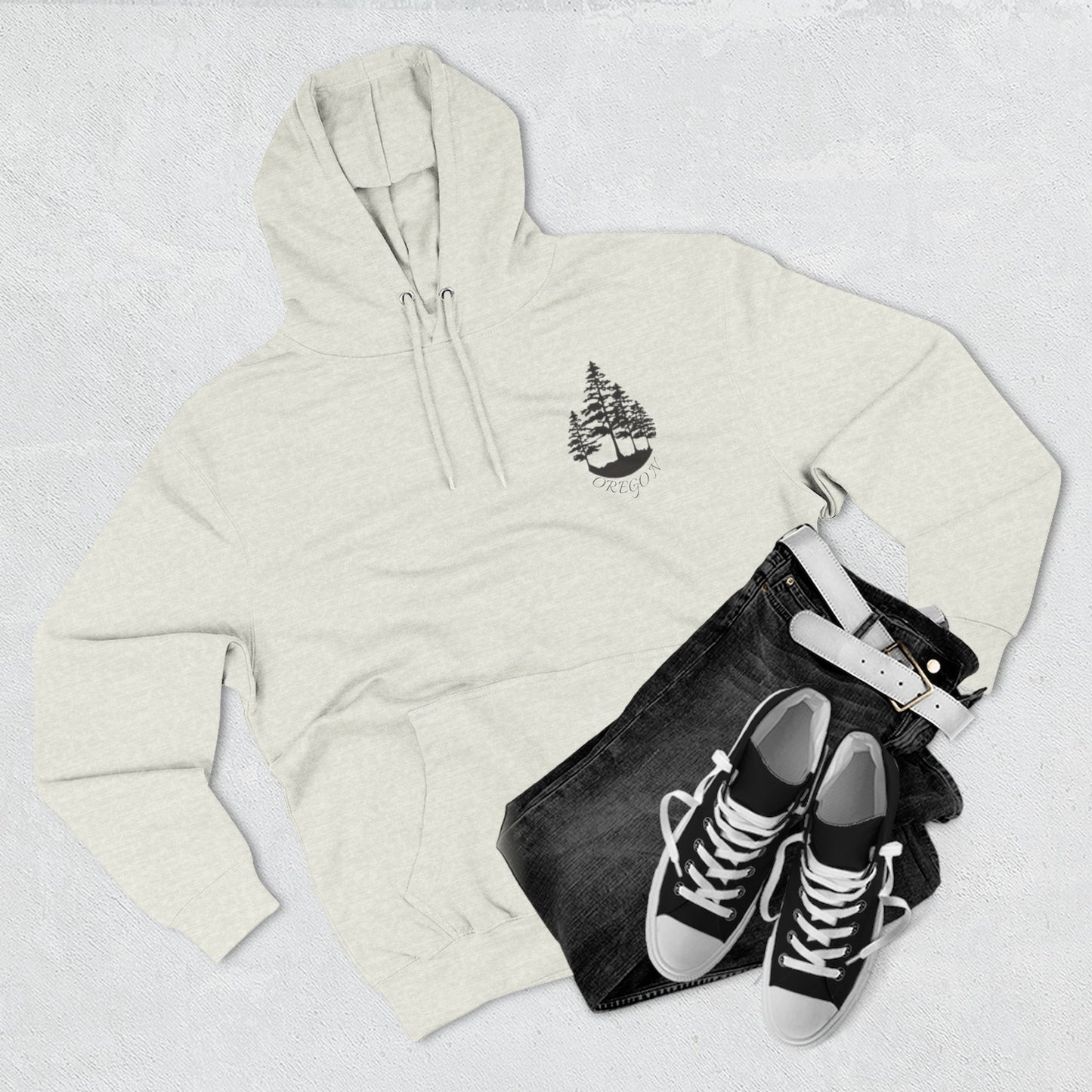 Cozy Wilderness Fleece Hoodie, Pacific Northwest Spirit Wear, Nature Lover Gift, Outdoor Adventure Apparel, Forest-Themed Hoodie
