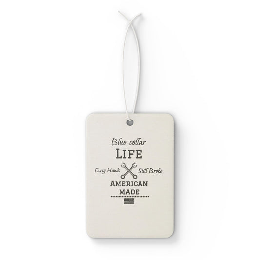 Blue Collar Life Car Air Freshener | Funny Gift for Tradesmen | Unique Auto Fragrance | Home & Office Decor | American Made Air Freshener
