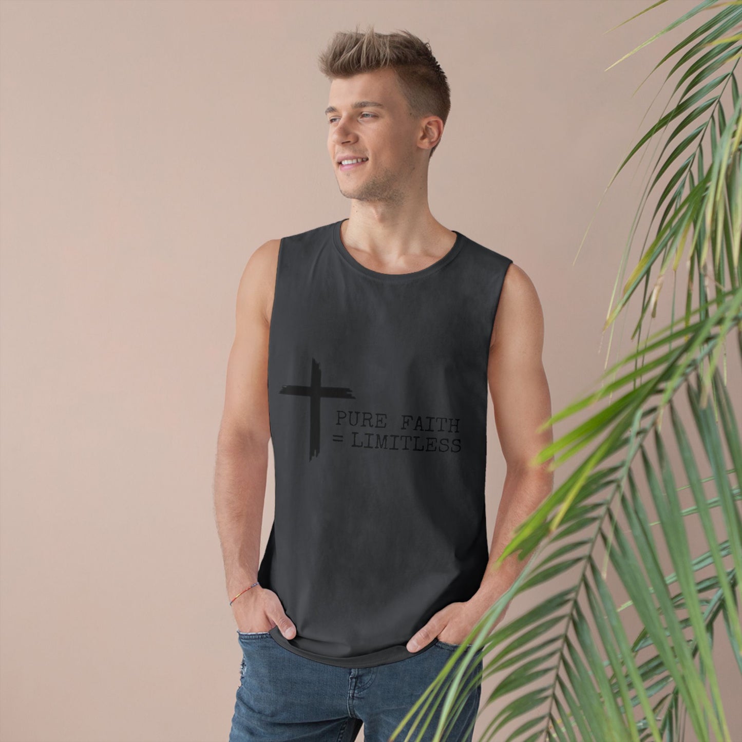 Faith-Inspired Unisex Tank Top | Pure Faith = Limitless, Inspirational Workout Wear, Christian Apparel, Summer Essentials, Faith-Based Gifts