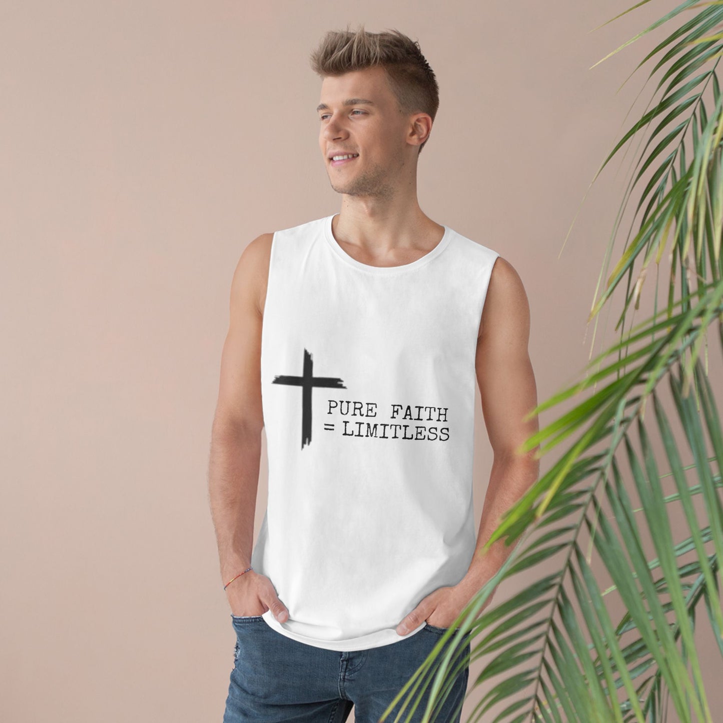 Faith-Inspired Unisex Tank Top | Pure Faith = Limitless, Inspirational Workout Wear, Christian Apparel, Summer Essentials, Faith-Based Gifts