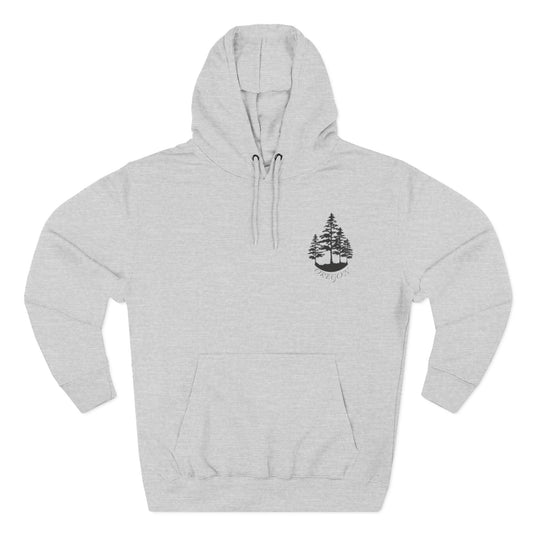 Cozy Wilderness Fleece Hoodie, Pacific Northwest Spirit Wear, Nature Lover Gift, Outdoor Adventure Apparel, Forest-Themed Hoodie