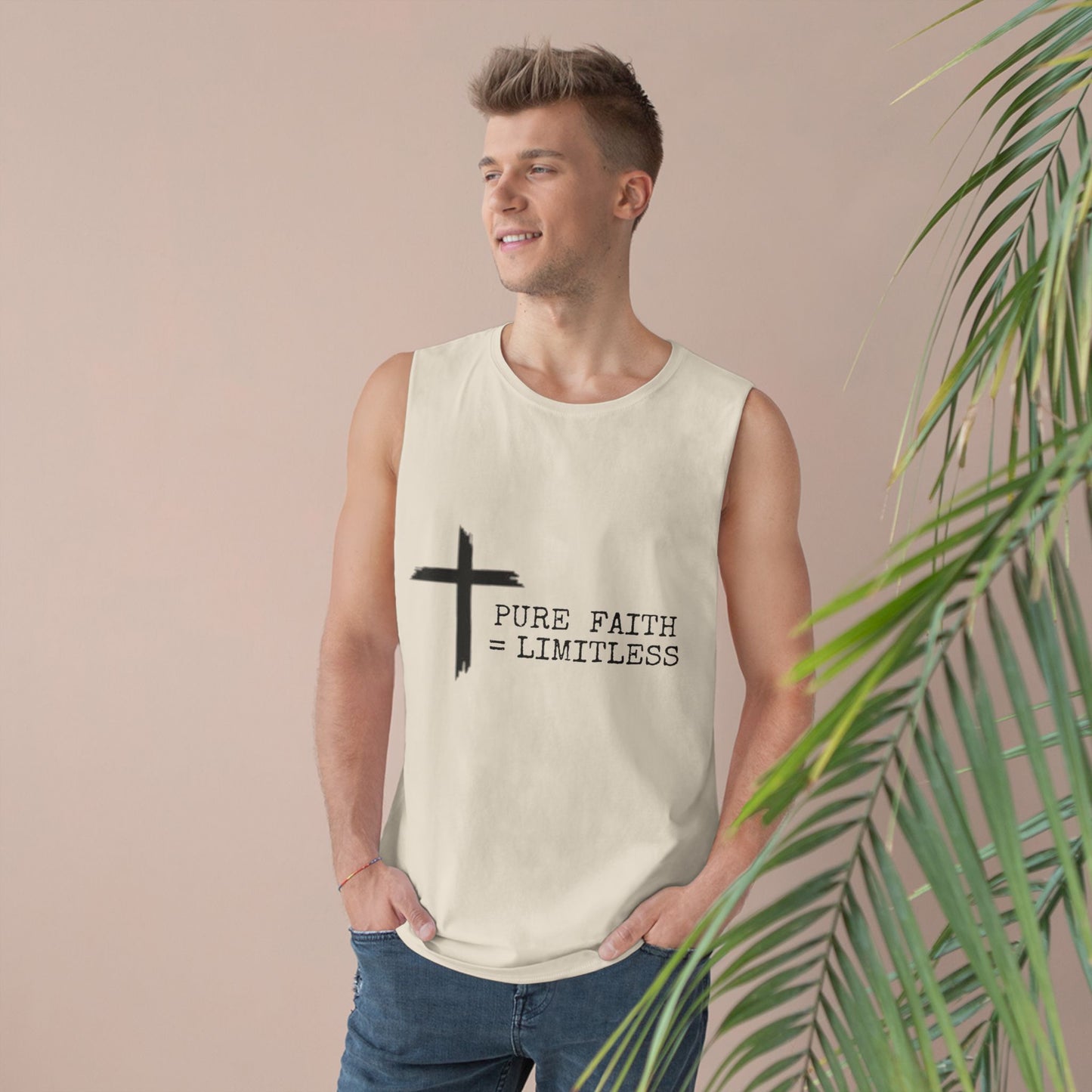Faith-Inspired Unisex Tank Top | Pure Faith = Limitless, Inspirational Workout Wear, Christian Apparel, Summer Essentials, Faith-Based Gifts