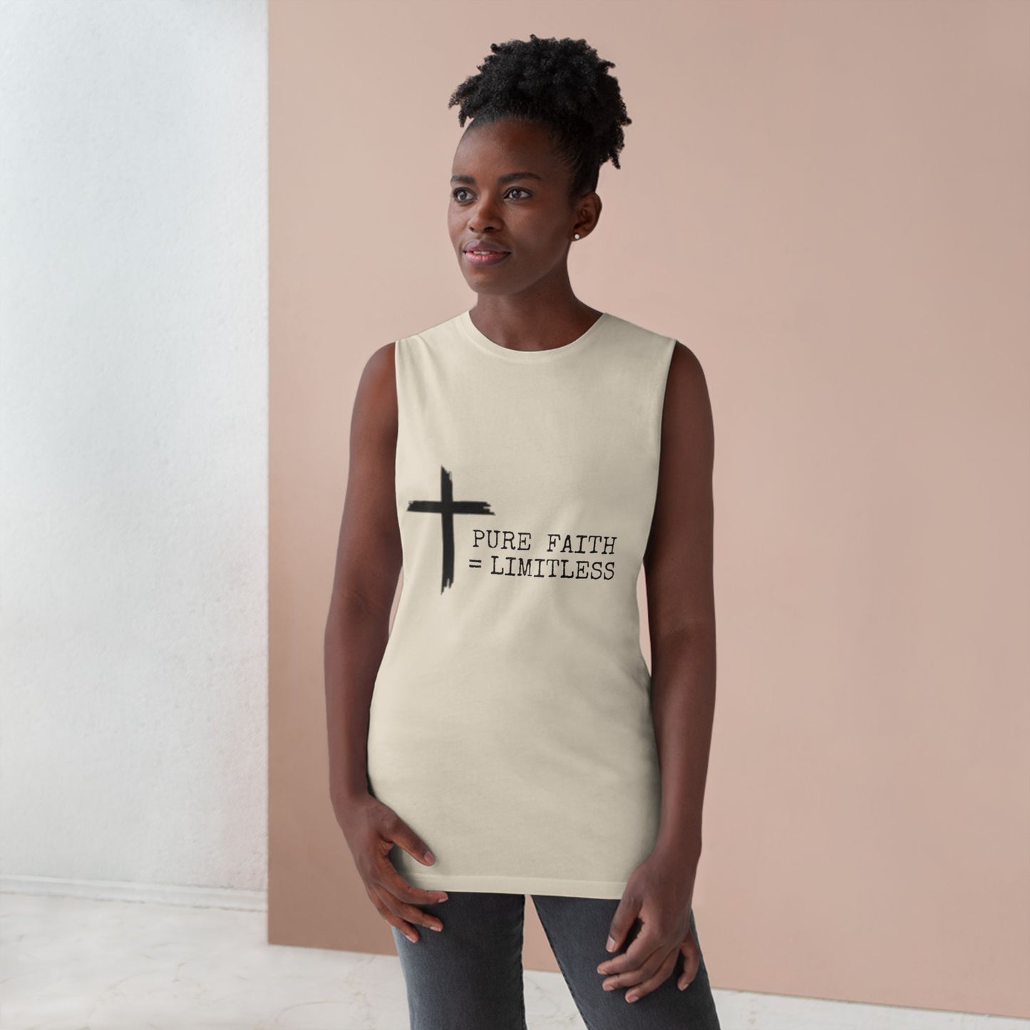 Faith-Inspired Unisex Tank Top | Pure Faith = Limitless, Inspirational Workout Wear, Christian Apparel, Summer Essentials, Faith-Based Gifts
