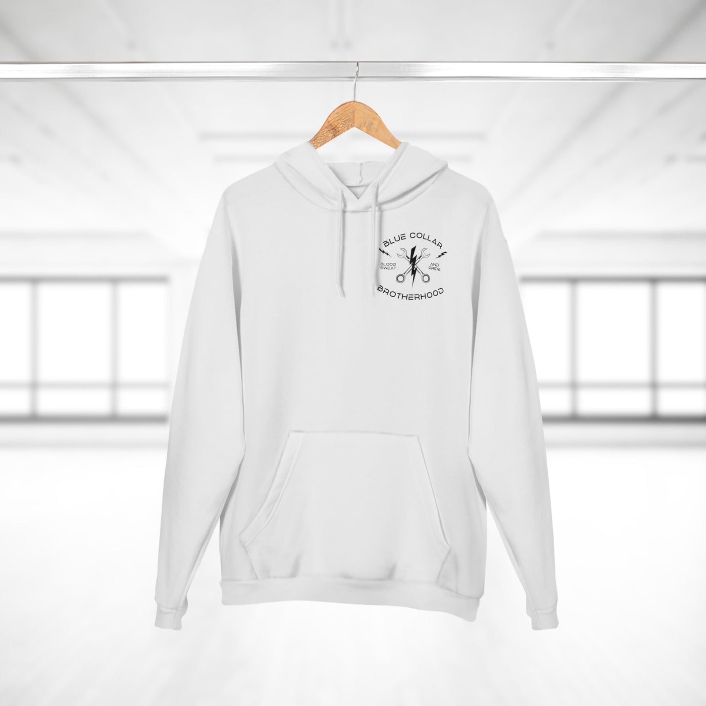 Unisex Pullover Hoodie for Blue Collar Brotherhood - Pride, Strength, Work, Casual Wear, Gift Idea, Workwear, Brotherhood Apparel