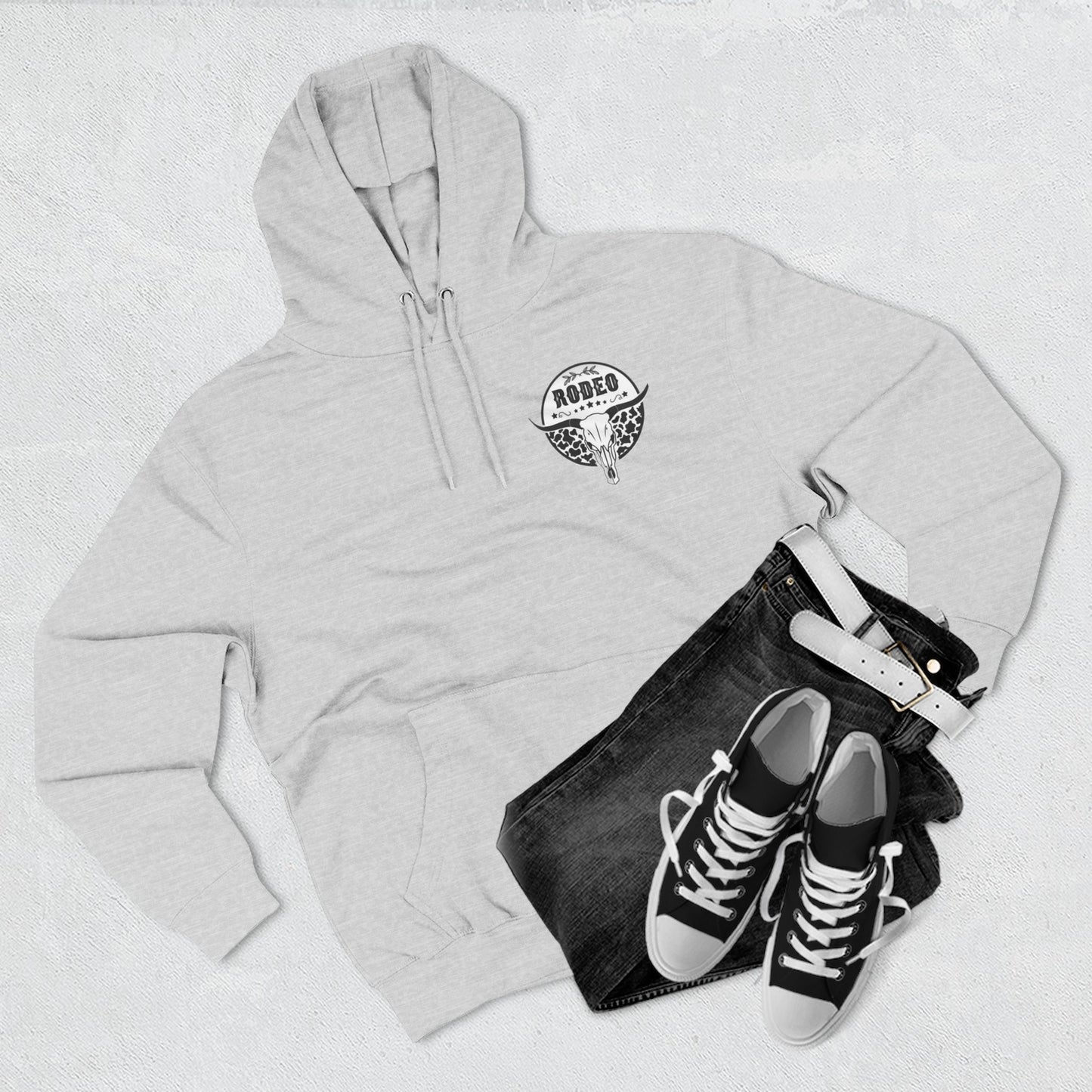 Rodeo Graphic Fleece Hoodie - Cozy Style for Western Lovers, Perfect for Gifts, Festivals, and Everyday Wear