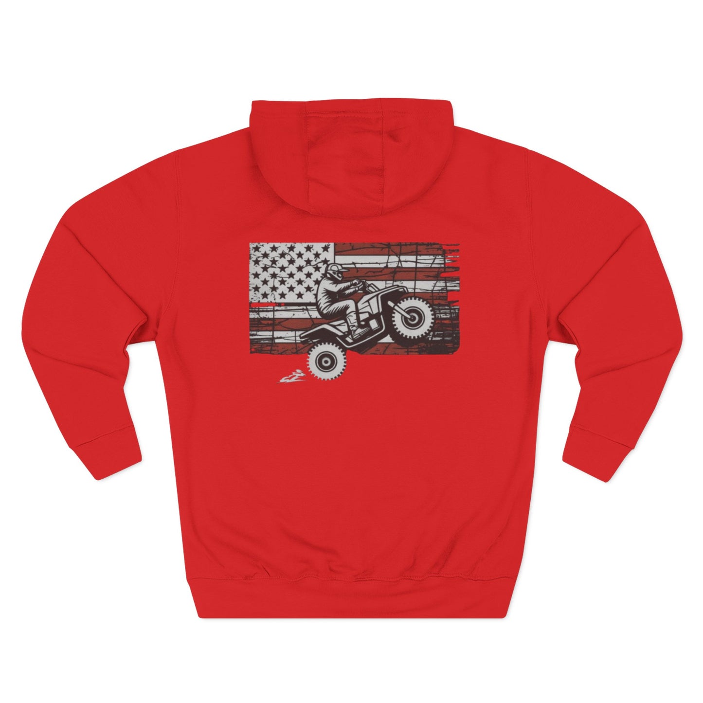 Mud Life Fleece Hoodie, Cozy Off-Road Sweatshirt, ATV Lovers Gift, Adventure Gear, Outdoor Apparel, USA Flag Design
