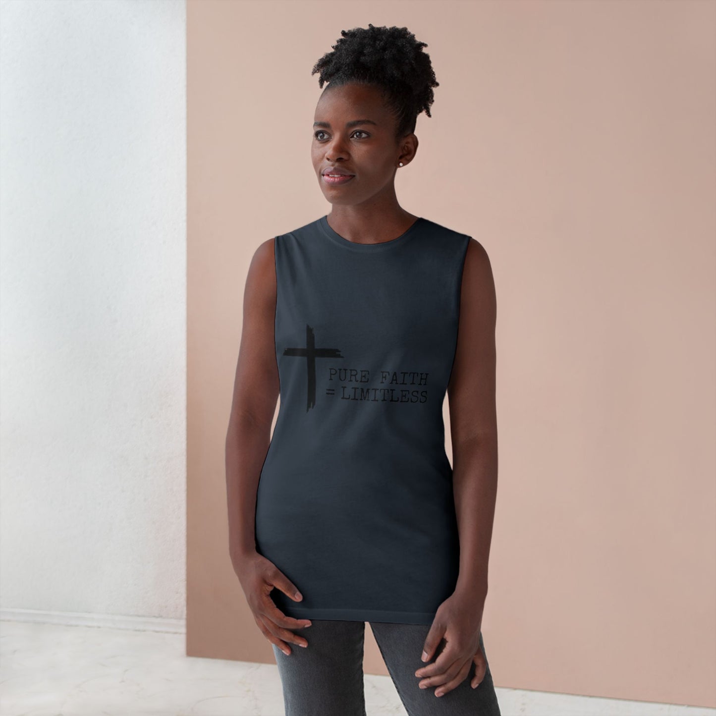 Faith-Inspired Unisex Tank Top | Pure Faith = Limitless, Inspirational Workout Wear, Christian Apparel, Summer Essentials, Faith-Based Gifts