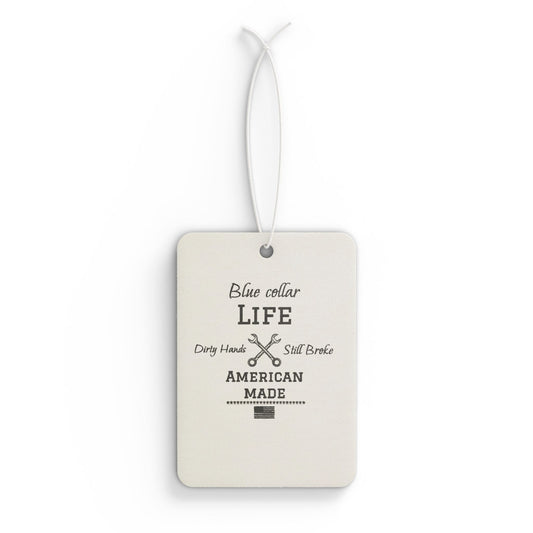 Blue Collar Life Car Air Freshener | Funny Gift for Tradesmen | Unique Auto Fragrance | Home & Office Decor | American Made Air Freshener