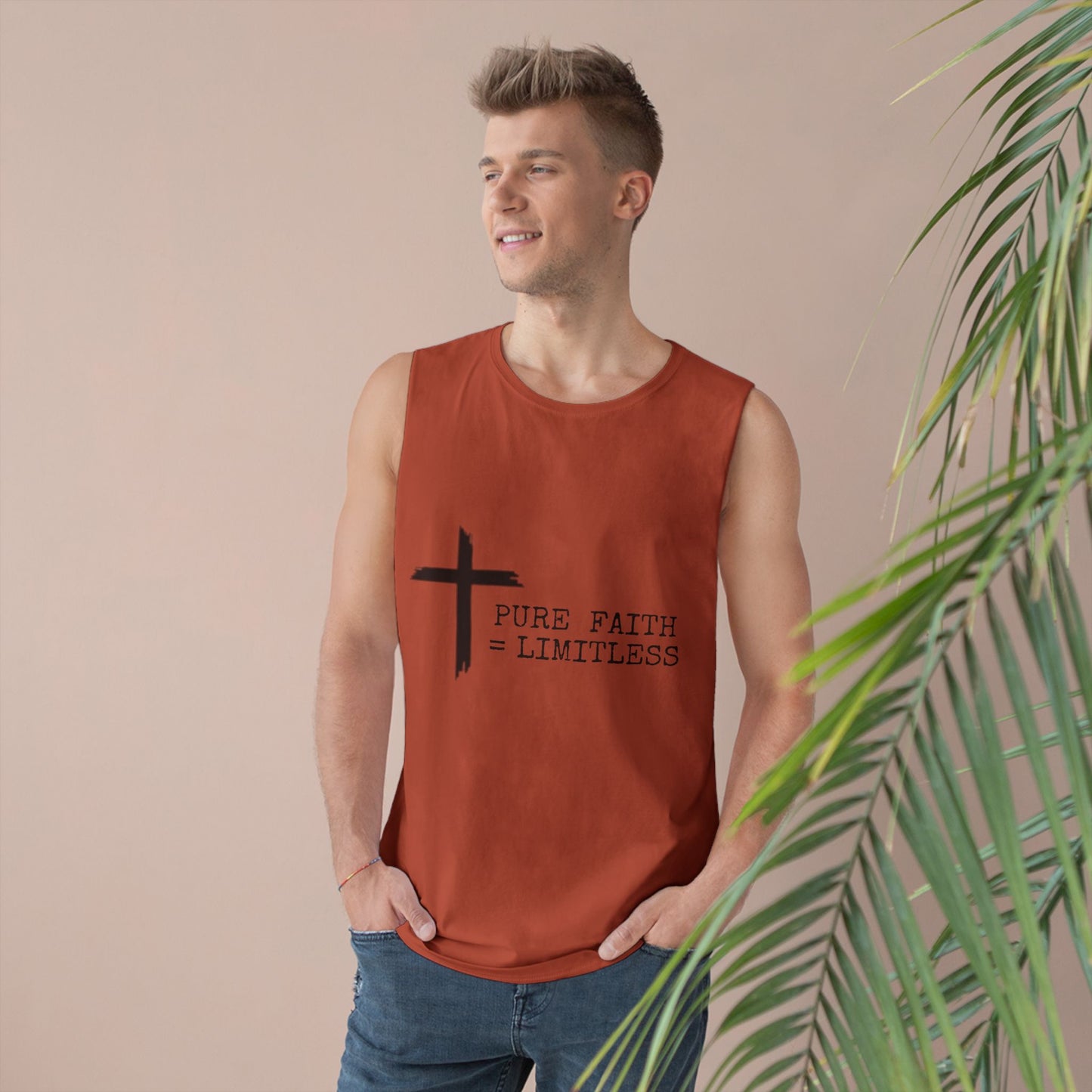 Faith-Inspired Unisex Tank Top | Pure Faith = Limitless, Inspirational Workout Wear, Christian Apparel, Summer Essentials, Faith-Based Gifts