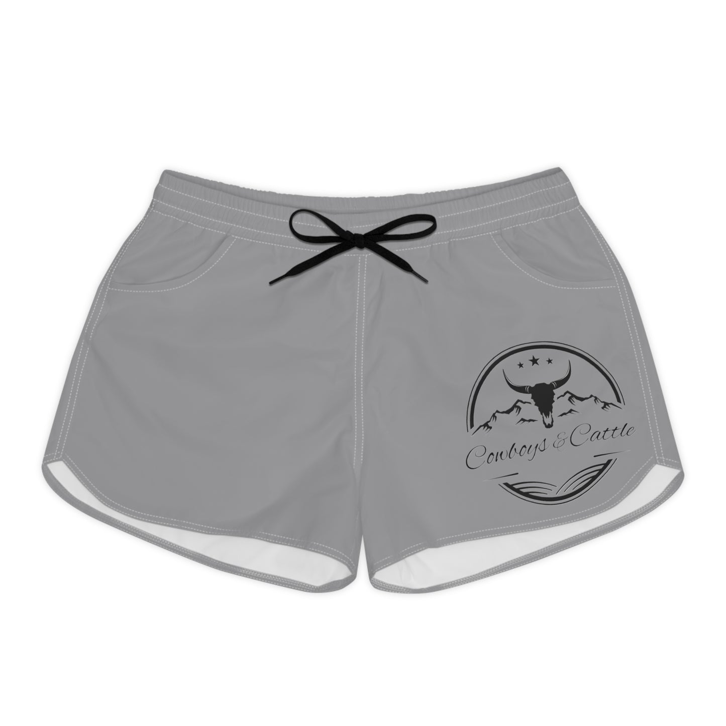 Women's Casual Shorts in Grey with Cowboy & Cattle Design - Perfect for Summer, Beach Days, Camping, and Vacation, Trendy Comfort for [...]