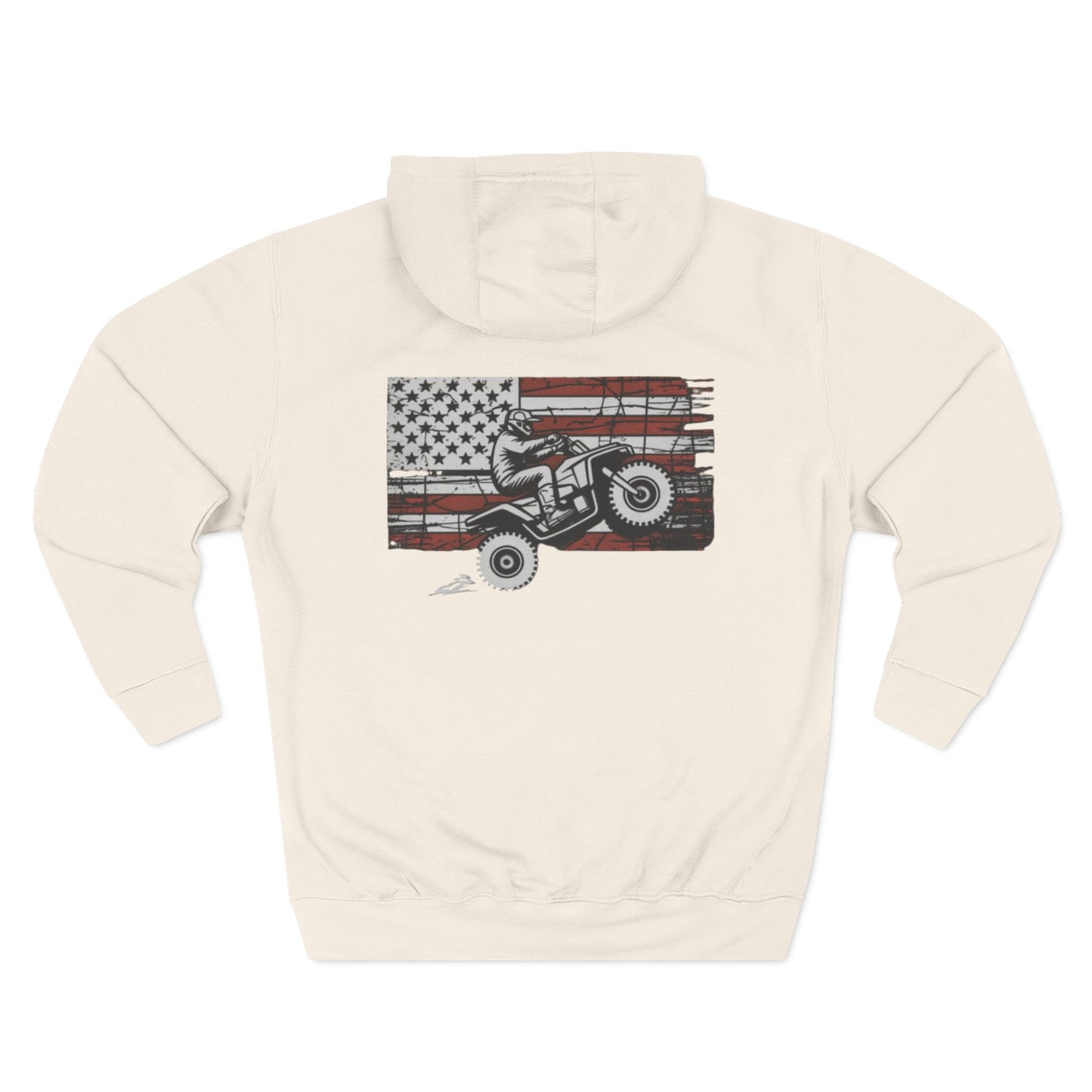 Mud Life Fleece Hoodie, Cozy Off-Road Sweatshirt, ATV Lovers Gift, Adventure Gear, Outdoor Apparel, USA Flag Design