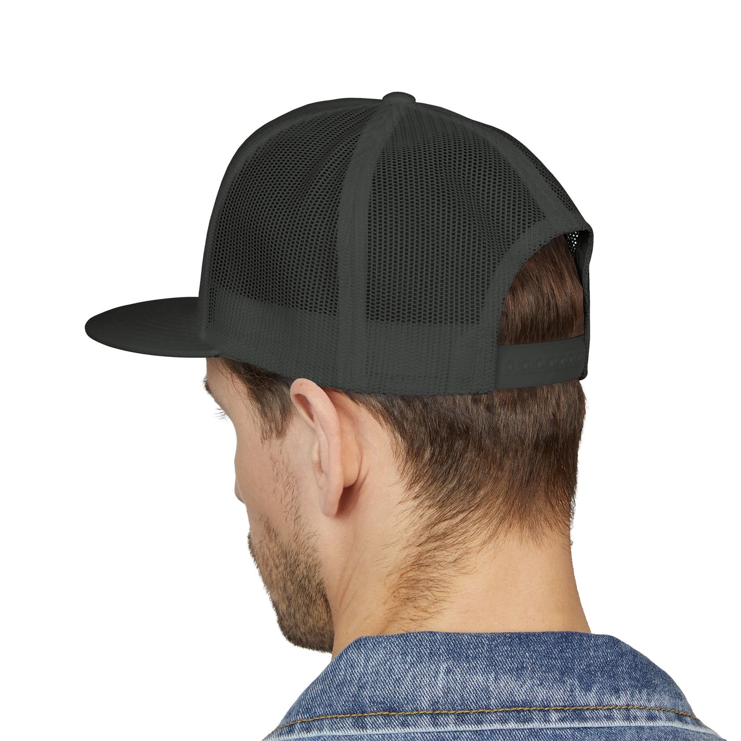 Stylish 5 Panel Trucker Cap with Unique Embroidery, Casual Hat for Everyday Wear, Perfect for Outdoor Events, Gift for Him/Her, Trendy Cap