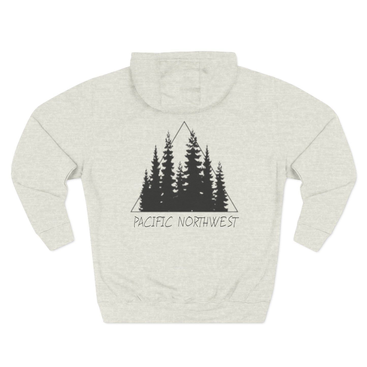 Cozy Wilderness Fleece Hoodie, Pacific Northwest Spirit Wear, Nature Lover Gift, Outdoor Adventure Apparel, Forest-Themed Hoodie